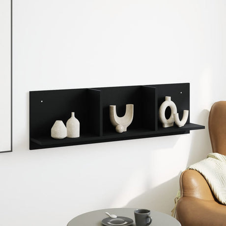 Vidaxl wandkast 100x16,5x30 cm bewerkt hout zwart