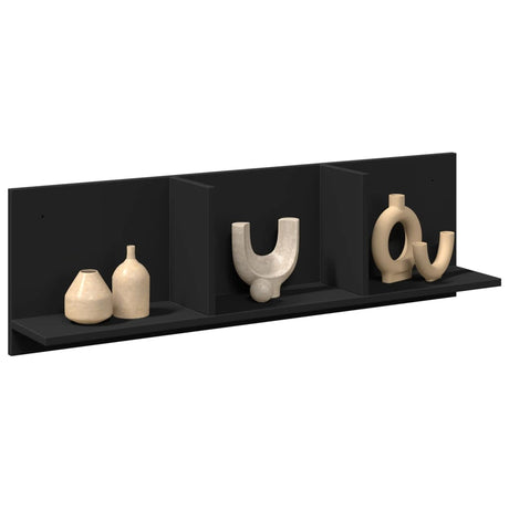 Vidaxl wandkast 100x16,5x30 cm bewerkt hout zwart