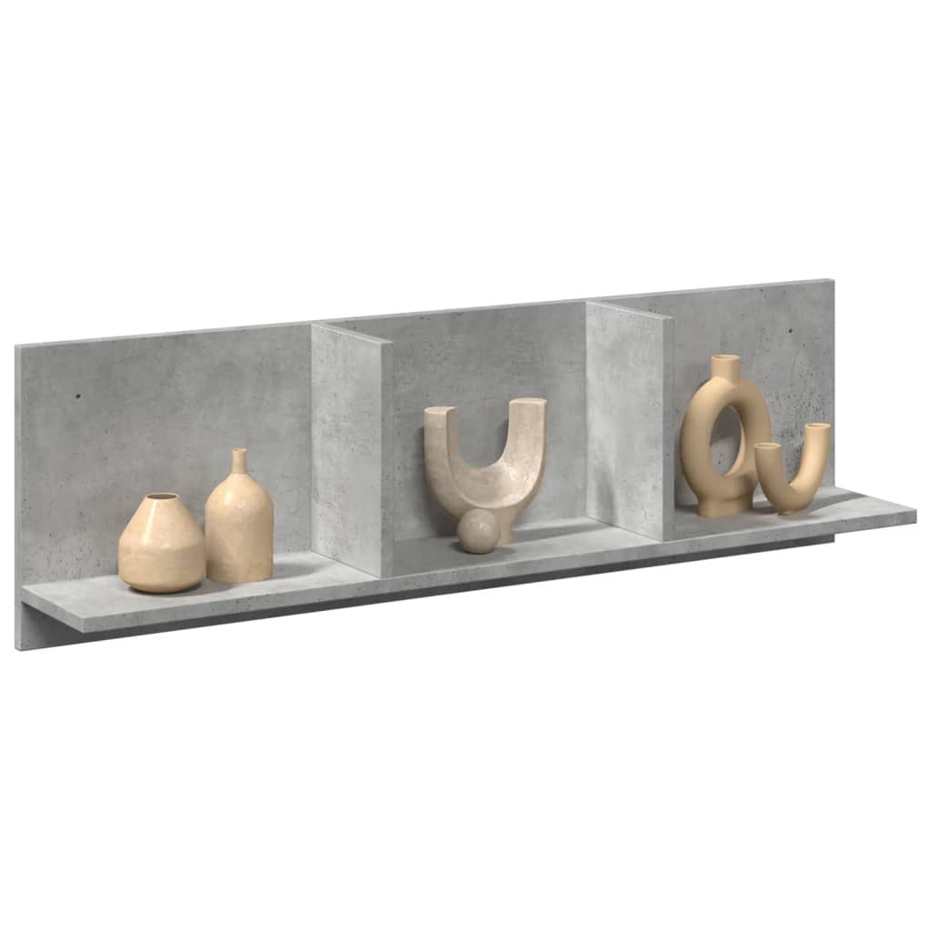 Vidaxl wandkast 100x16,5x30 cm bewerkt hout betongrijs