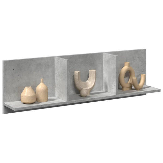 Vidaxl wandkast 100x16,5x30 cm bewerkt hout betongrijs