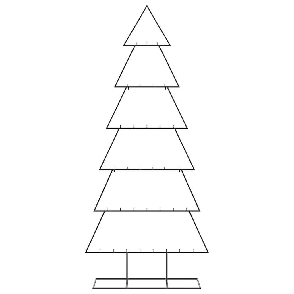 Vidaxl kerstdecoratie kerstboom 180 cm metaal zwart