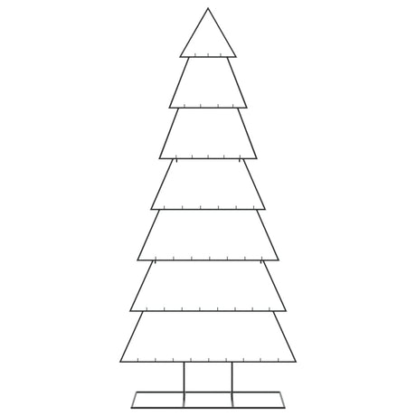 Vidaxl kerstdecoratie kerstboom 210 cm metaal zwart