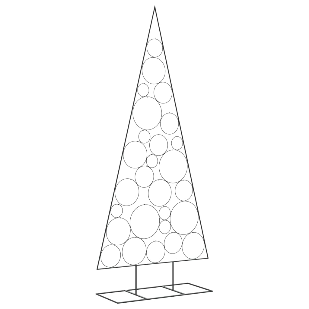 Vidaxl kerstdecoratie kerstboom 210 cm metaal zwart
