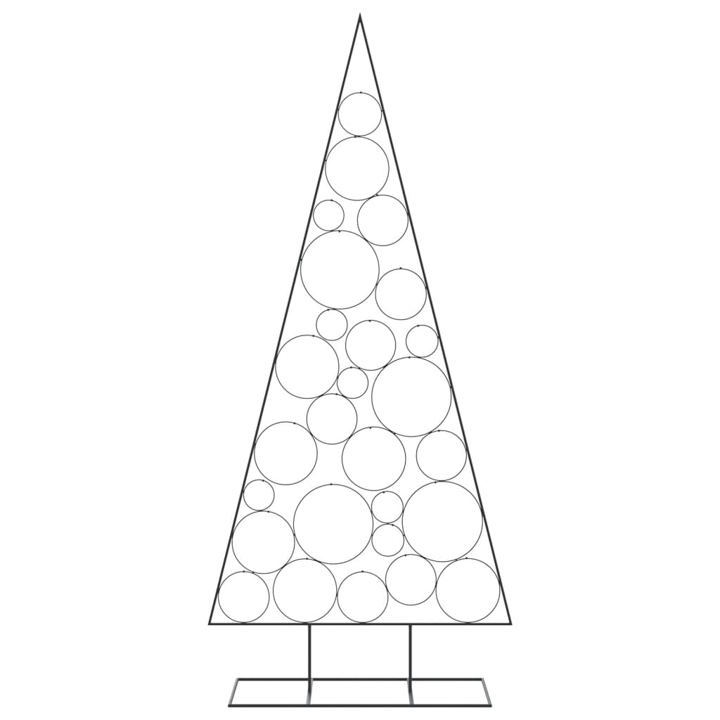 Vidaxl kerstdecoratie kerstboom 210 cm metaal zwart