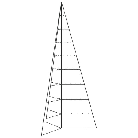 Vidaxl kerstdecoratie kerstboom 210 cm metaal zwart