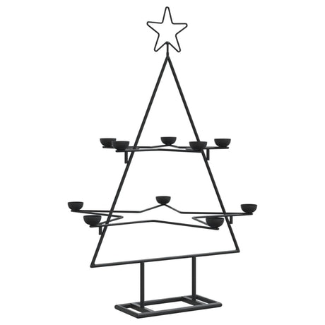 VidaXL Weihnachtsdekoration Weihnachtsbaum 75 cm Metall Schwarz