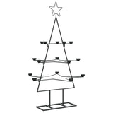 VidaXL Weihnachtsdekoration Weihnachtsbaum 105 cm Metall Schwarz