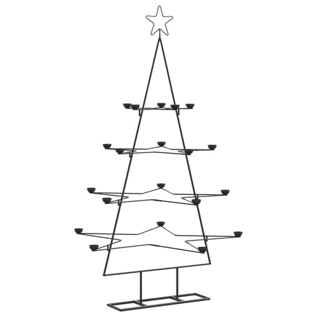VidaXL Weihnachtsdekoration Weihnachtsbaum 140 cm Metall Schwarz