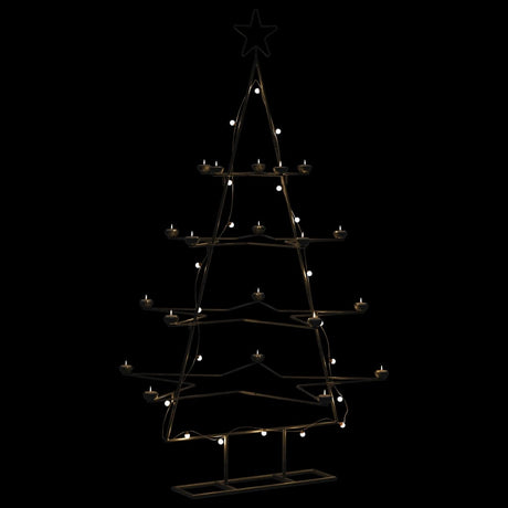 VidaXL Weihnachtsdekoration Weihnachtsbaum 140 cm Metall Schwarz