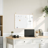 Vidaxl magnetisch whiteboard met massief grenenhouten frame 80x55 cm