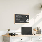 Vidaxl krijtbord met massief grenenhouten frame zwart 60x40 cm