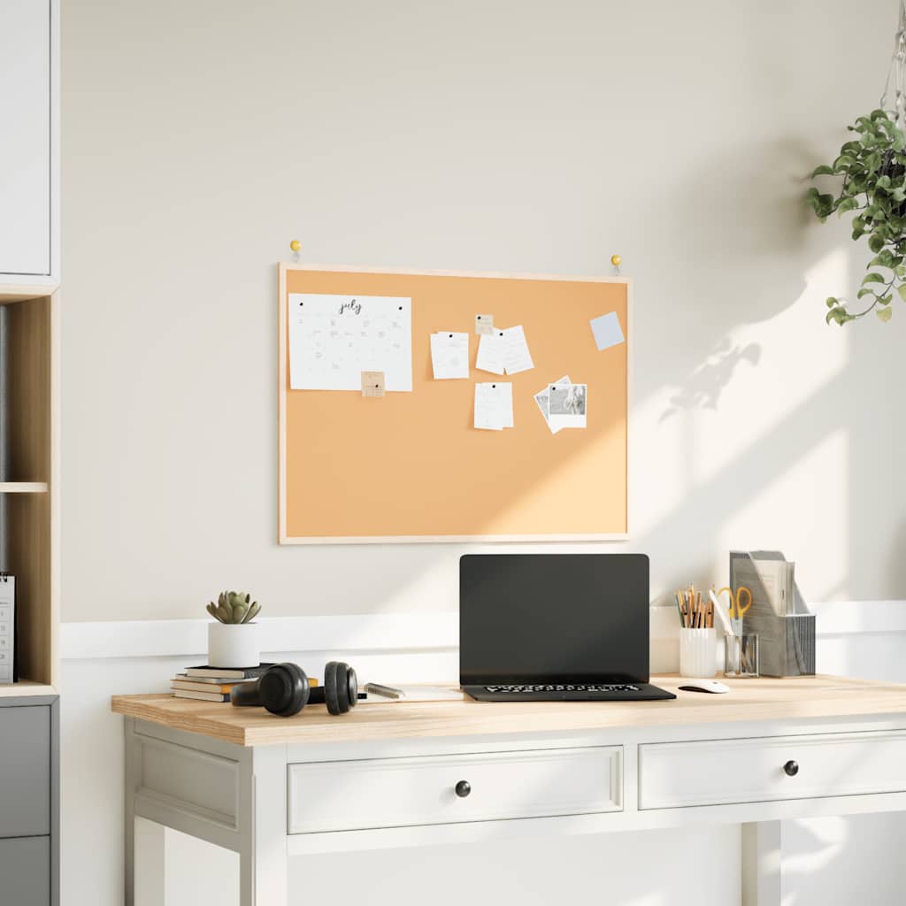 Vidaxl kurkbord met massief grenenhouten frame 80x55 cm