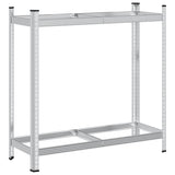 Vidaxx Reifenregal 2-lagig 110x40x109 cm Stahl silberfarben