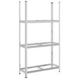 Vidaxx Reifenregal 3-lagig 110x40x200 cm Stahl silberfarben