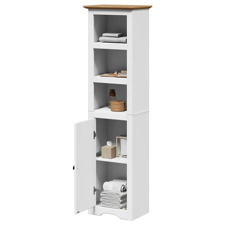 Vidaxl badkamerkast bodo 44x30x160 cm wit en bruin
