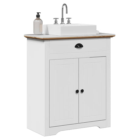 Vidaxl wastafelkast bodo 70x35x80 cm wit en bruin