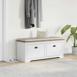 Vidaxl gangbank bodo 114x40x45 cm wit en bruin