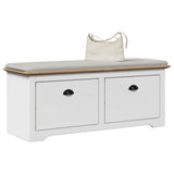 Vidaxl gangbank bodo 114x40x45 cm wit en bruin