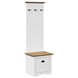 Vidaxl gangkast met haken bodo 50x40x157 cm wit en bruin