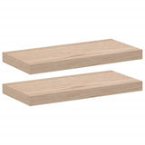 Vidaxl wandschapppen 2 st 50x23,5x4 cm bewerkt hout
