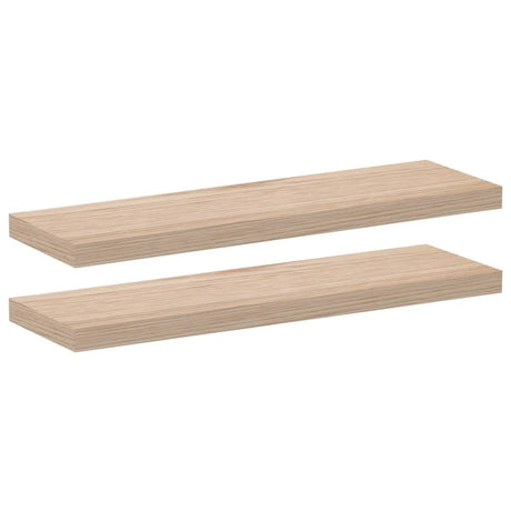 Vidaxl wandschapppen 2 st 80x23,5x4 cm bewerkt hout