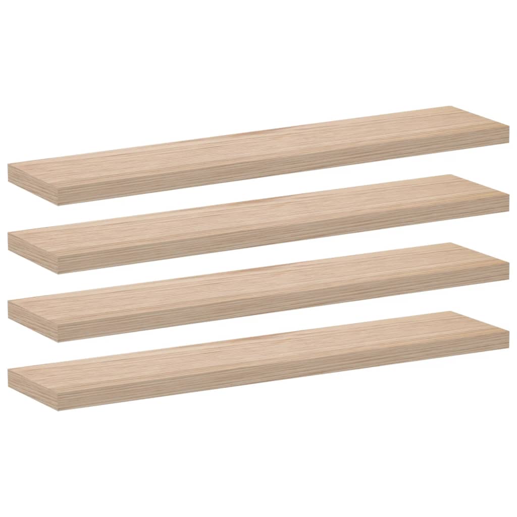 Vidaxl wandschapppen 4 st 110x23,5x4 cm bewerkt hout
