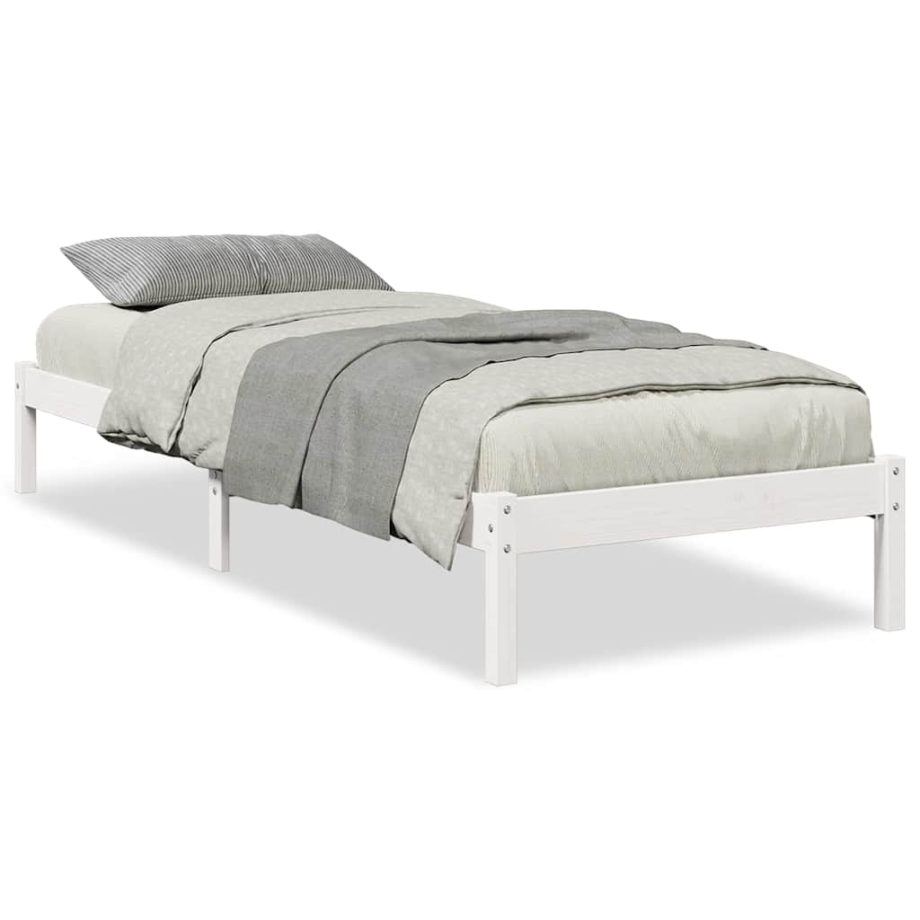 Vidaxl bedframe extra lang zonder matras grenenhout wit 80x210 cm