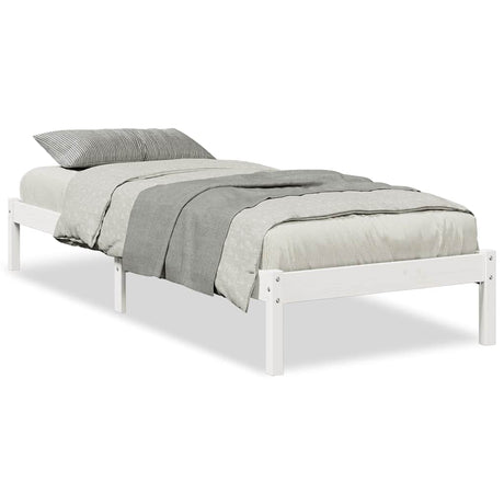 Vidaxl bedframe extra lang zonder matras grenenhout wit 90x210 cm