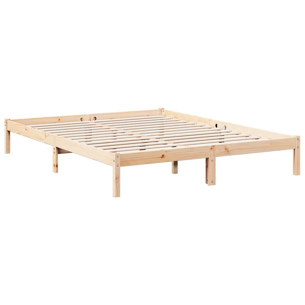 Vidaxl bedframe extra lang zonder matras massief grenenhout 140x210 cm