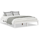 Vidaxl bedframe extra lang zonder matras grenenhout wit 140x210 cm