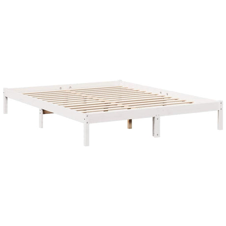 Vidaxl bedframe extra lang zonder matras grenenhout wit 160x210 cm