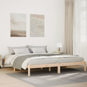 Vidaxl bedframe extra lang zonder matras massief grenenhout 180x210 cm