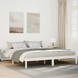 Vidaxl bedframe extra lang zonder matras grenenhout wit 200x210 cm