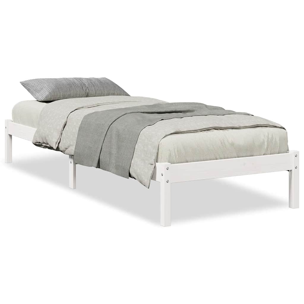 Vidaxl bedframe extra lang zonder matras grenenhout wit 80x220 cm