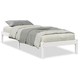 Vidaxl bedframe extra lang zonder matras grenenhout wit 90x220 cm