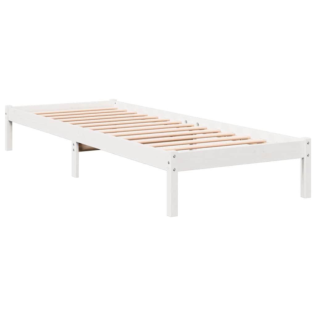 Vidaxl bedframe extra lang zonder matras grenenhout wit 90x220 cm