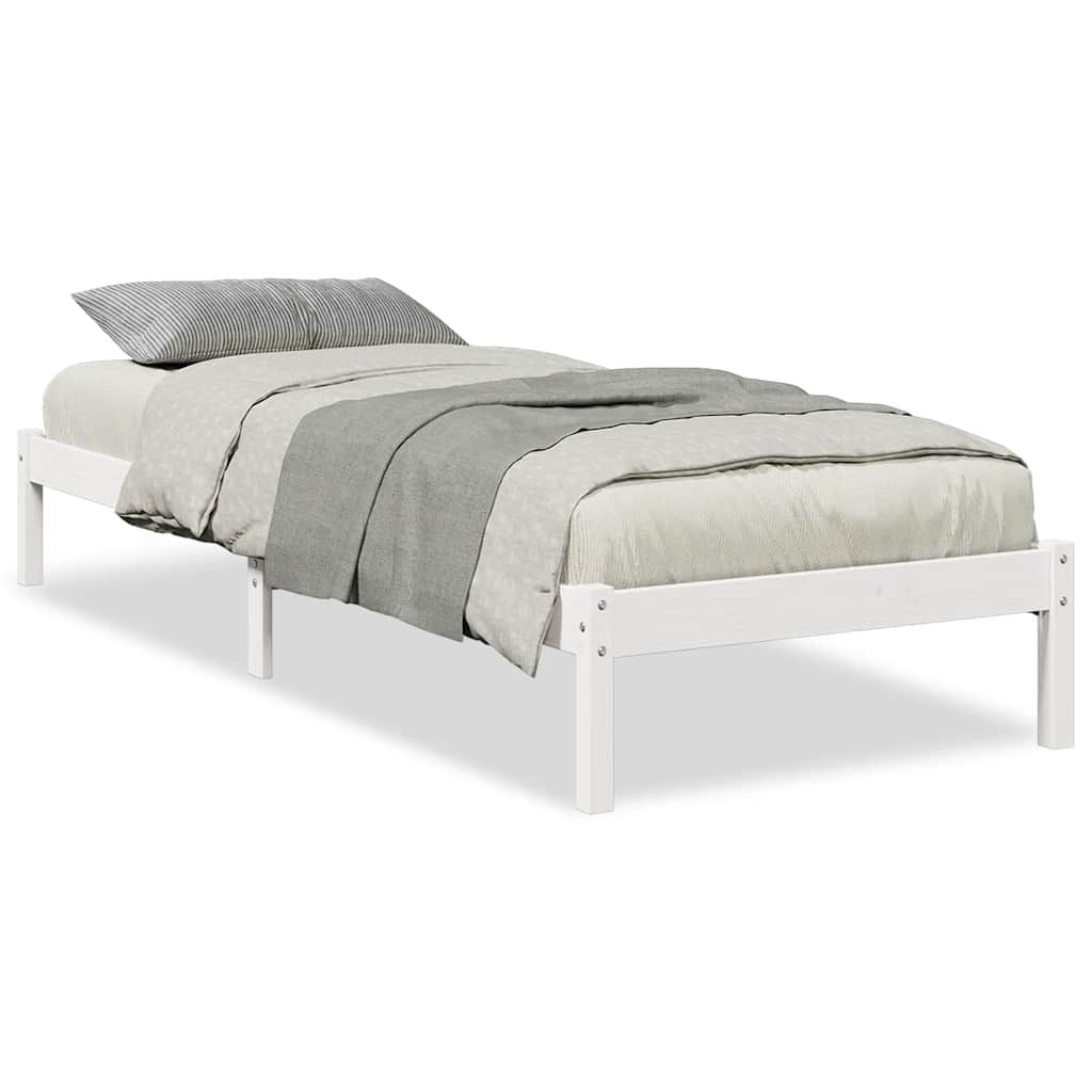 Vidaxl bedframe extra lang zonder matras grenenhout wit 100x220 cm