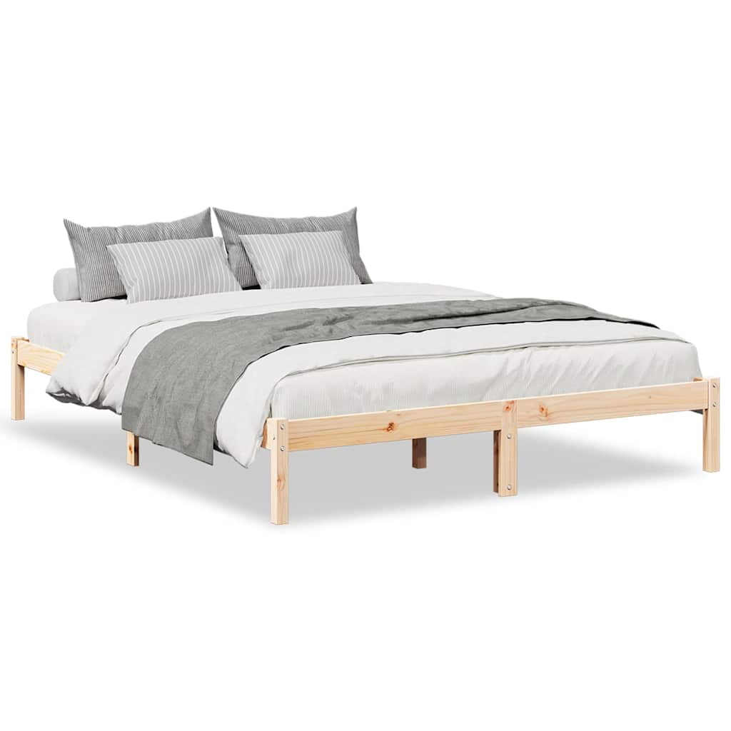 Vidaxl bedframe extra lang zonder matras massief grenenhout 160x220 cm