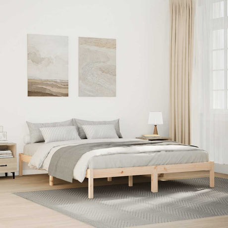 Vidaxl bedframe extra lang zonder matras massief grenenhout 160x220 cm