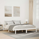 Vidaxl bedframe extra lang zonder matras grenenhout wit 160x220 cm