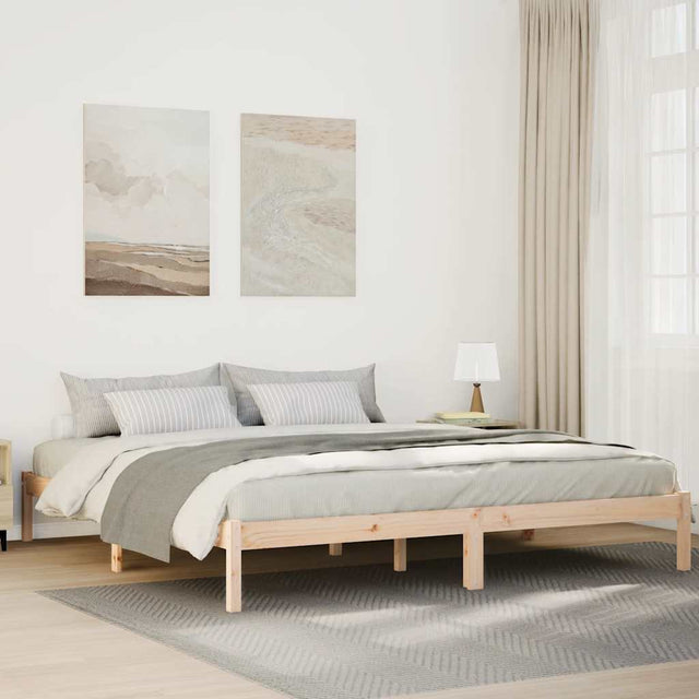 Vidaxl bedframe extra lang zonder matras massief grenenhout 180x220 cm