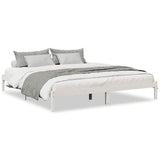 Vidaxl bedframe extra lang zonder matras grenenhout wit 180x220 cm