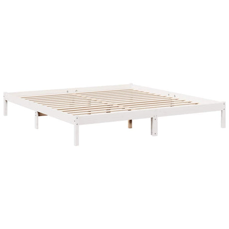 Vidaxl bedframe extra lang zonder matras grenenhout wit 180x220 cm