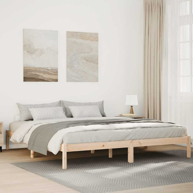 Vidaxl bedframe extra lang zonder matras massief grenenhout 200x220 cm
