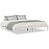 Vidaxl bedframe extra lang zonder matras grenenhout wit 200x220 cm