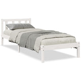 Vidaxl bedframe extra lang zonder matras grenenhout wit 80x210 cm