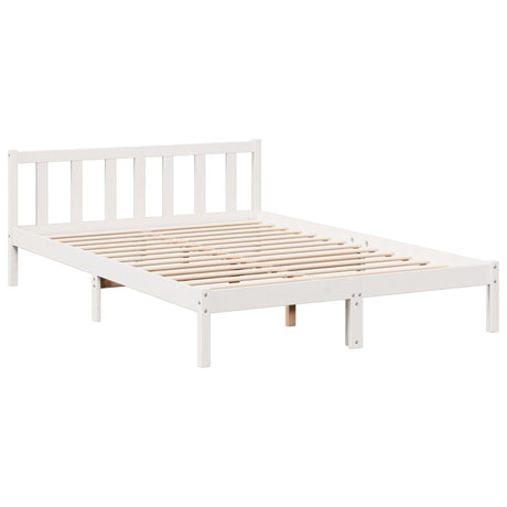 Vidaxl bedframe extra lang zonder matras grenenhout wit 160x210 cm