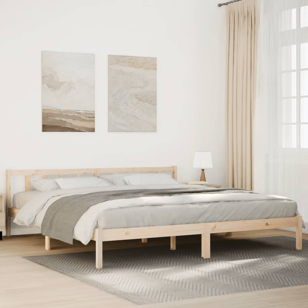 Vidaxl bedframe extra lang zonder matras massief grenenhout 180x210 cm