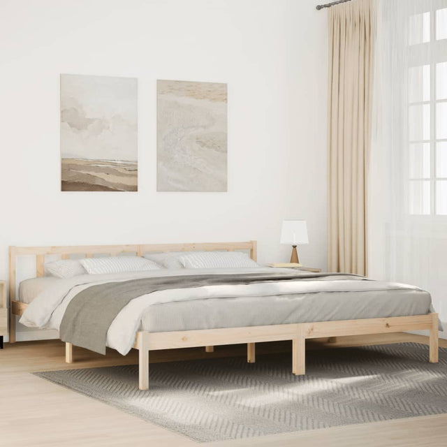Vidaxl bedframe extra lang zonder matras massief grenenhout 180x210 cm