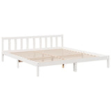 Vidaxl bedframe extra lang zonder matras grenenhout wit 180x210 cm